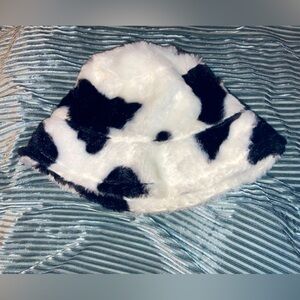 Fur Cow Print Hat